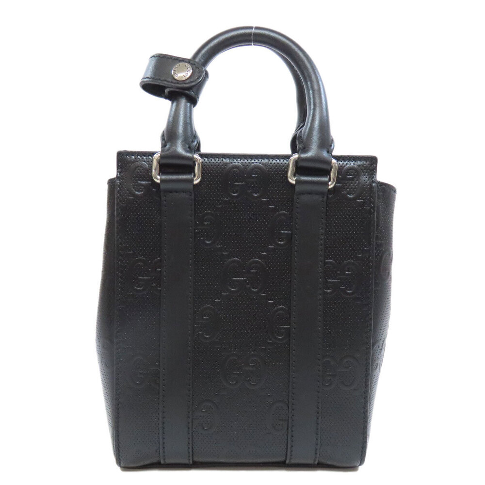 Gucci Calfskin GG Handbag Embossed